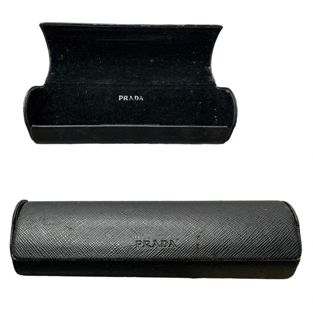 Authentic PRADA Black Small Sunglasses Eyeglasses Readers Travel Storage Case